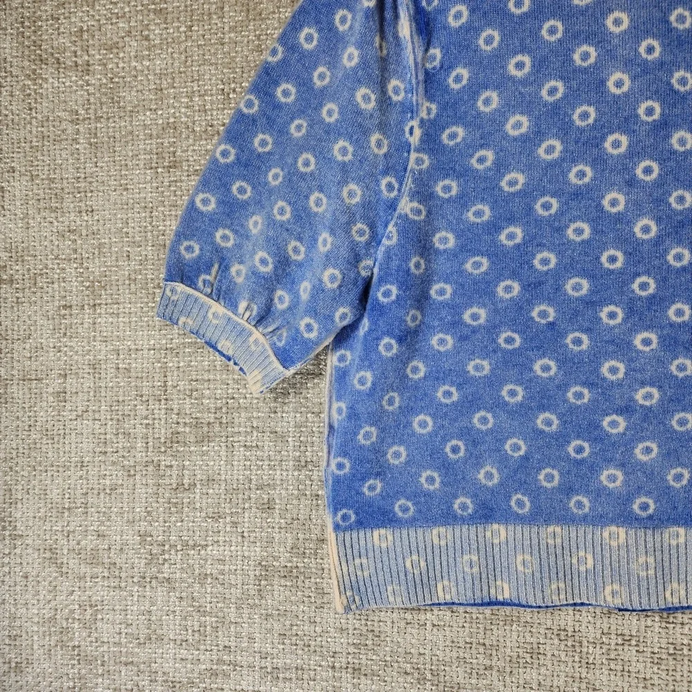 Free People Isla Cardigan Sweater Womens S Blue Cashmere Wool Short Sleeve